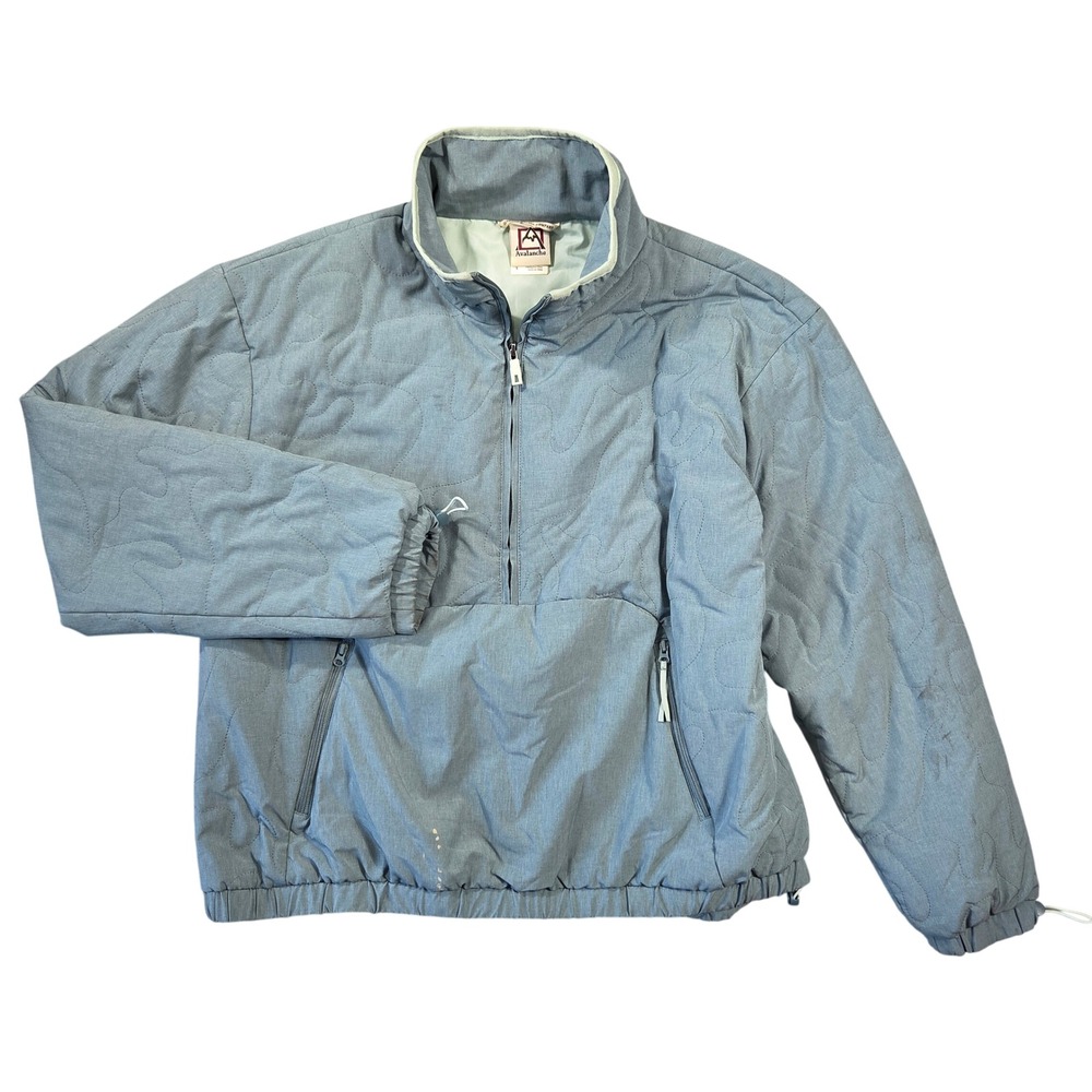Avalanche Outdoor Supply Co Women Blue Quilted Half Zip Pullover Jacket Large